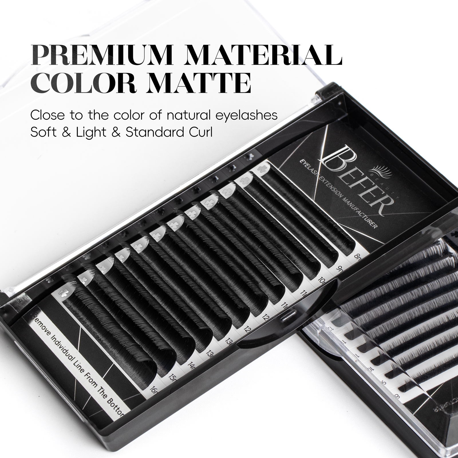 Eis&iacute;nteachta&iacute; Eyelash 0.07D Measc&aacute;n-8-16mm Easy Fan Imleabhar Lashes