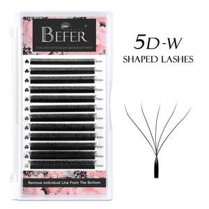 BEFER 5D W Shaped Premade Fans &Ouml;gonfransf&ouml;rl&auml;ngning
