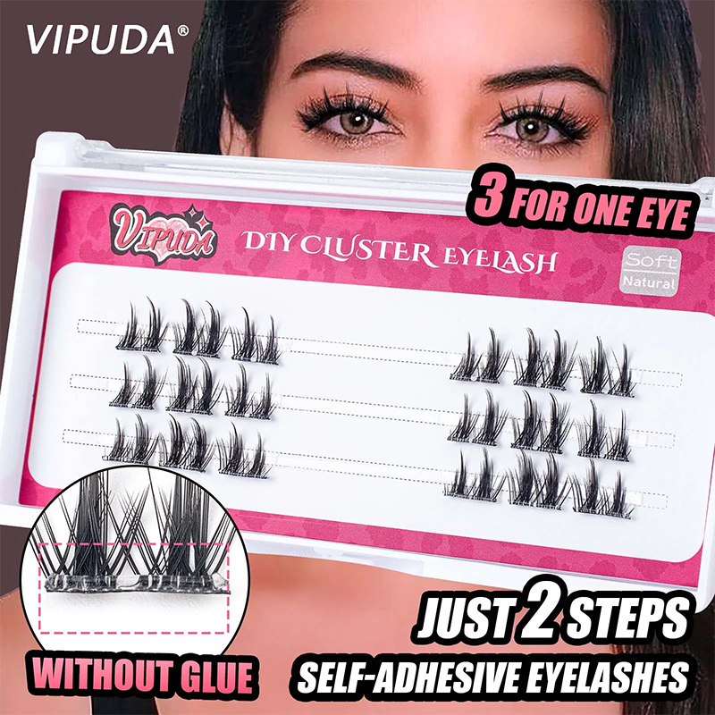  Extensiones de pesta&ntilde;as autoadhesivas Lash Cluster Manga Diy