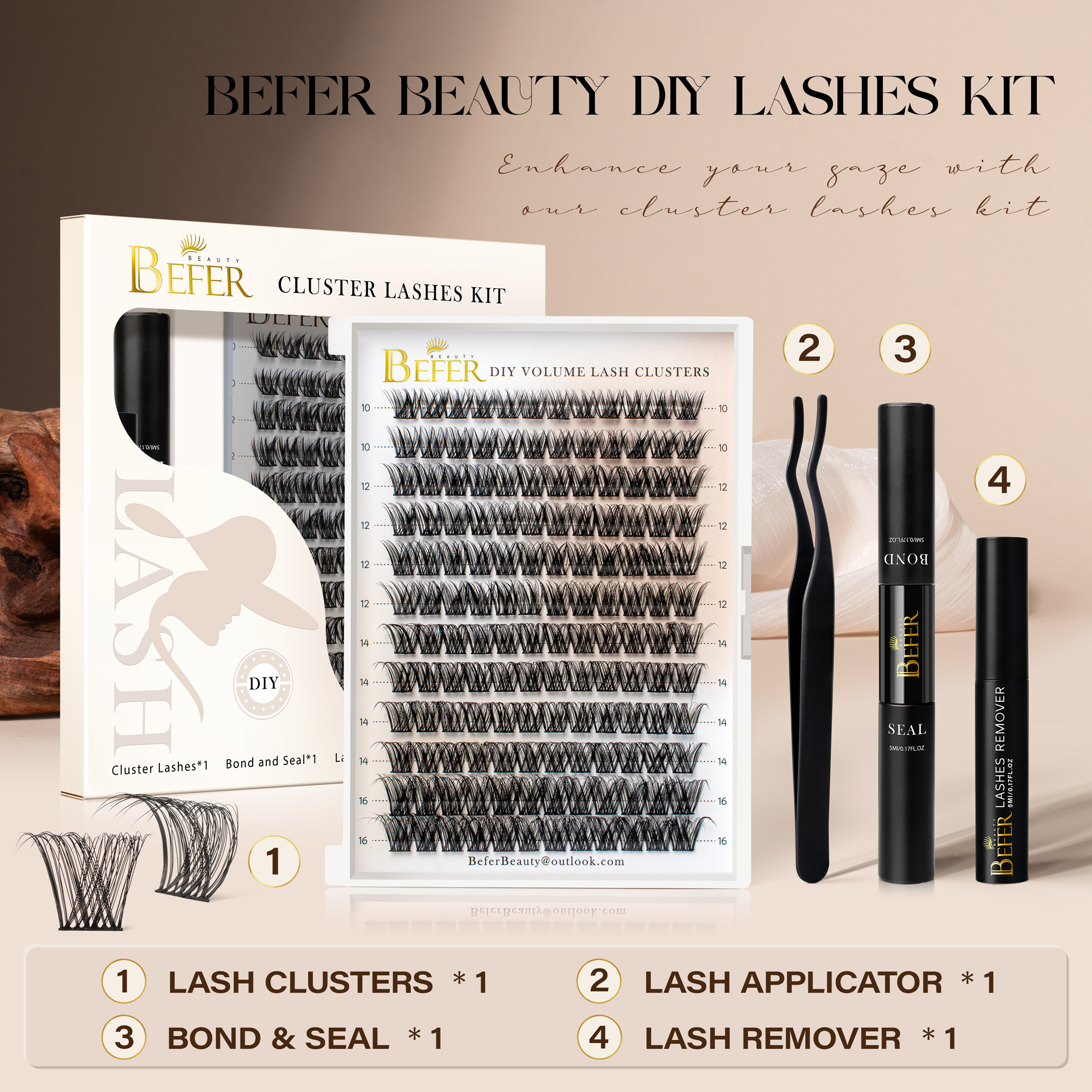 D Curl Eyelash Cluster DIY Individual Lashes Cluster k&eacute;szlet