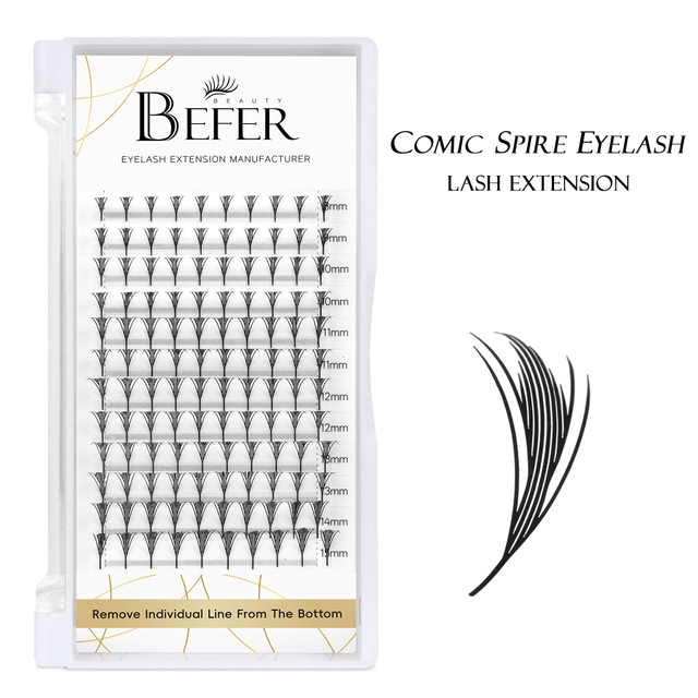 BEFER Comic Spire Pesta&ntilde;as Pteris Floraci&oacute;n Autom&aacute;tica Abanicos Prefabricados Pesta&ntilde;as