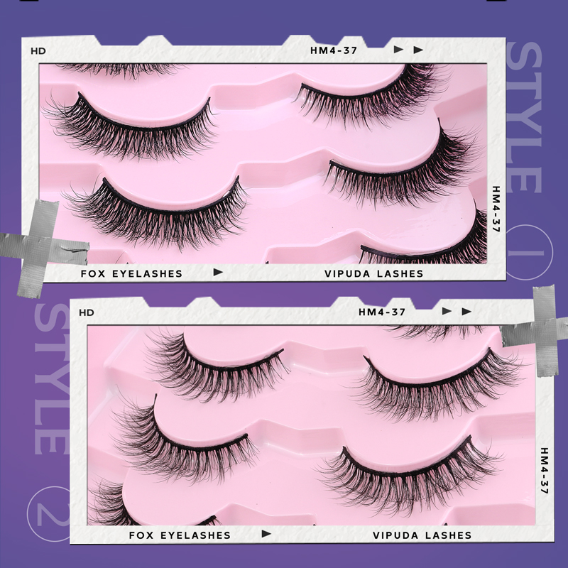 20 Pairs 3D Wispy Lashes အတုမျက်တောင် Faux Mink မျက်တောင်