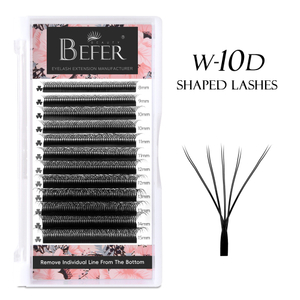 Extension βλεφαρίδων BEFER W 10D Shaped Premade Fans
