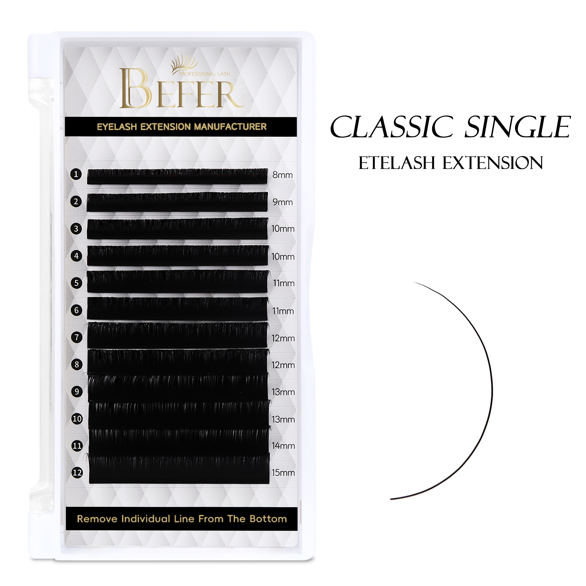 Klassieke Individuele Wimperverlengings Swart Professionele Sagte Natuurlike Sy Vals Wimpers