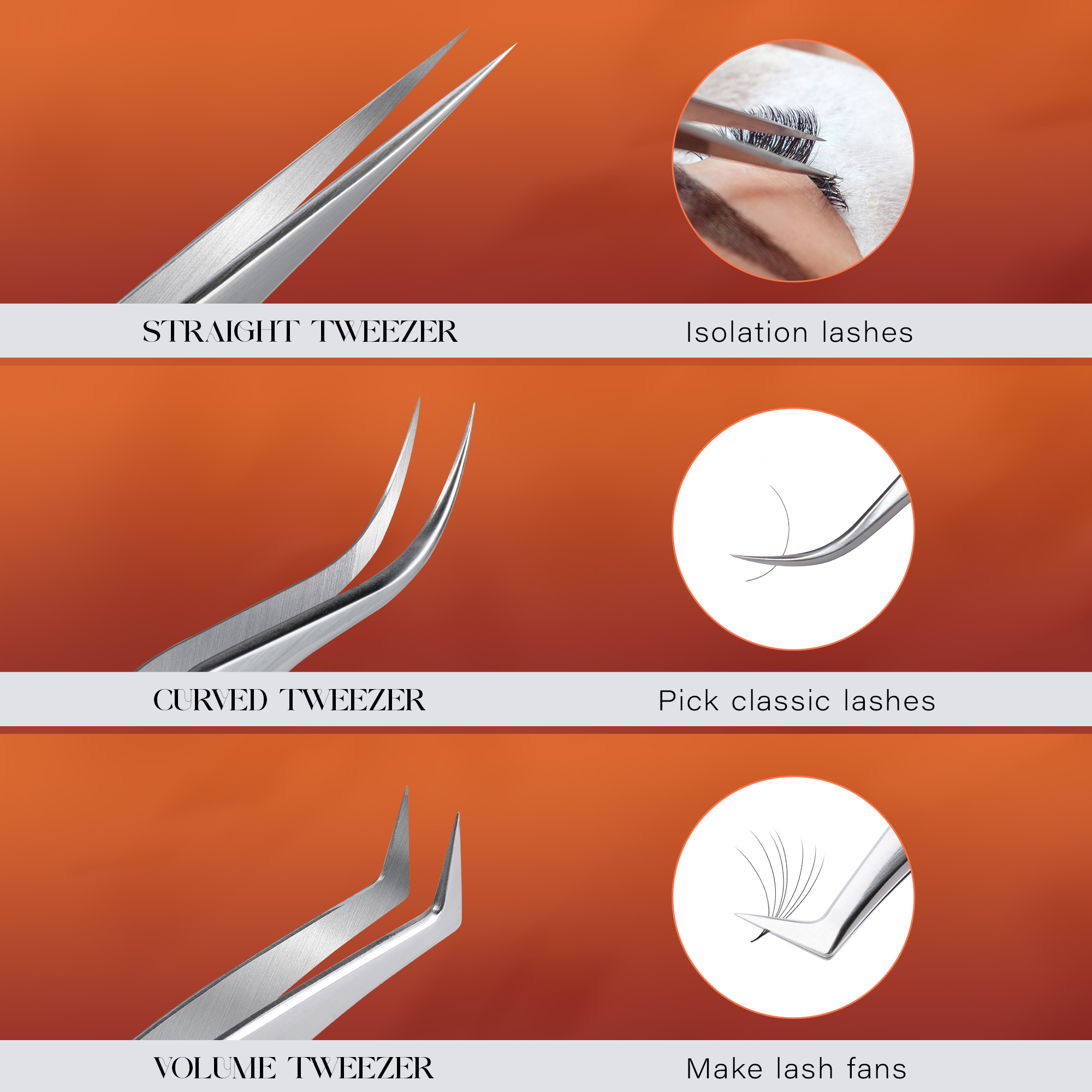 Lash Tweezer Professional Volume tekoripsien levitysty&ouml;kalu