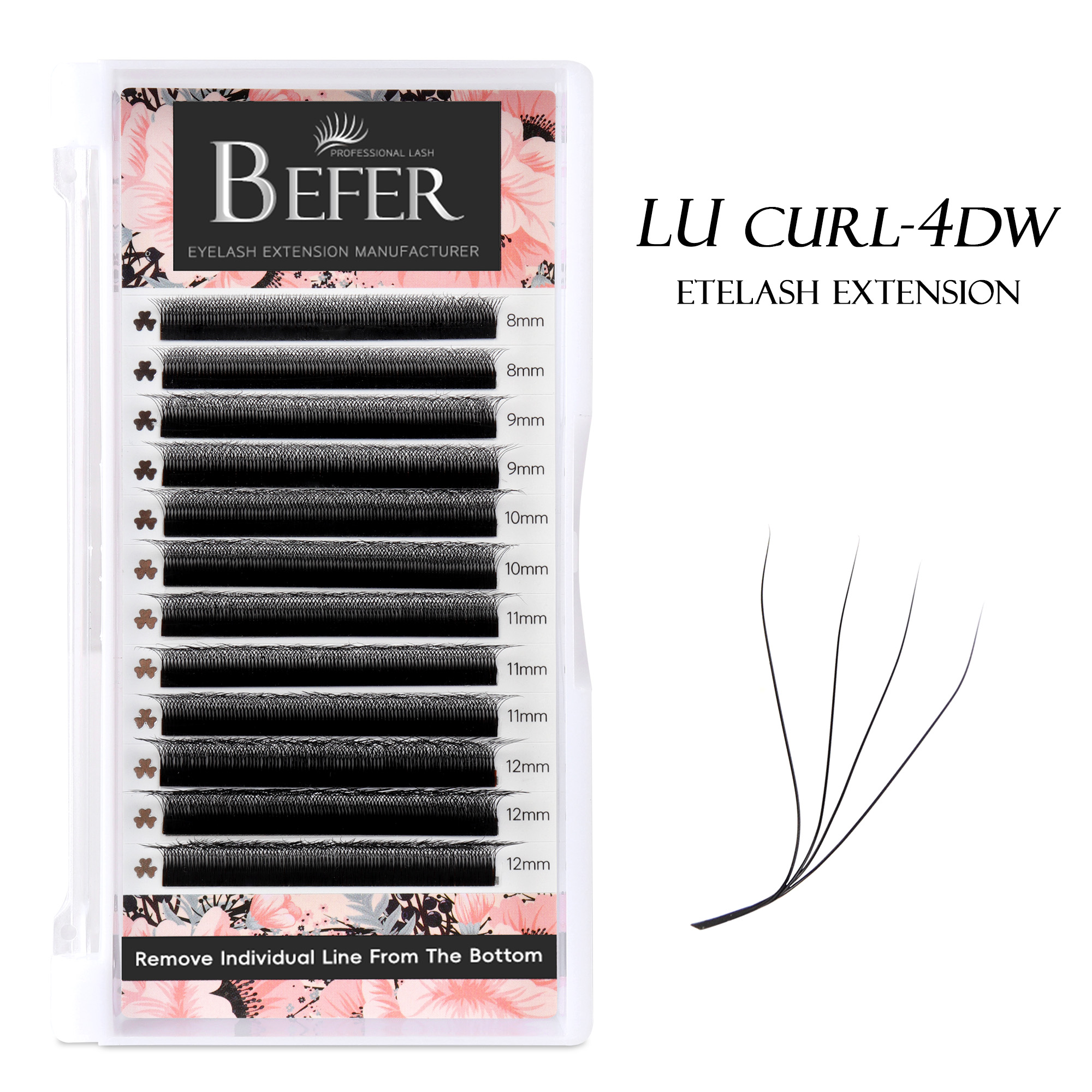 BEFER LU 4D W Shaped Premade Fans Sambungan Bulu Mata
