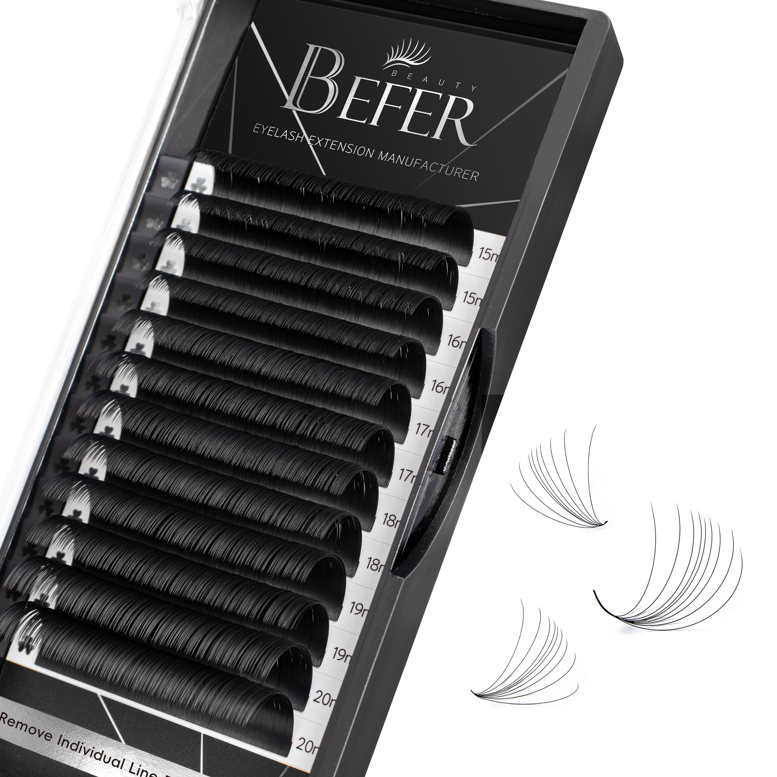 Extensii de gene 0.07D Mix-15-20mm Gene cu volum ușor ventilat