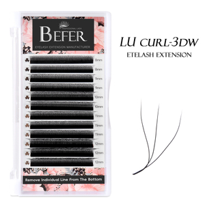 BEFER LU 3D W Shaped Premade Fans Wimper Extensions